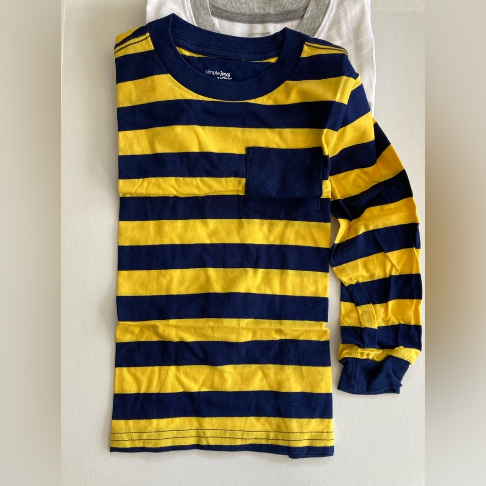 Carter’s | NEW Boys 3 Pack Long Sleeve Shirts - Picture 3 of 4